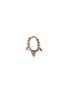 Main View - Click To Enlarge - MARIA TASH - Granulated Triple Spike' 14k rose gold single 8mm hoop earring