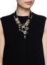 Figure View - Click To Enlarge - ERICKSON BEAMON - 'Sacred Geometry' glitter crystal velvet tie necklace