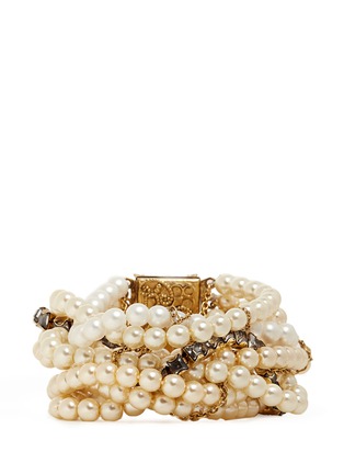 Back View - Click To Enlarge - ERICKSON BEAMON - Lady and the Tramp' mix twist glass pearl bracelet