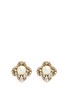 Main View - Click To Enlarge - ERICKSON BEAMON - Glass pearl centre crystal earrings