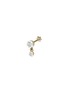 MARIA TASH - 'Dangle' yellow gold single threaded stud earring