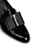 Detail View - Click To Enlarge - STUART WEITZMAN - 'Well Groomed' satin bow Spazzolato leather slip-ons