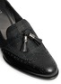 Detail View - Click To Enlarge - STUART WEITZMAN - 'Girl Thing' coated tweed wingtip tassel loafers