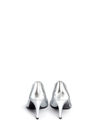 Back View - Click To Enlarge - STUART WEITZMAN - 'Icepackmid' diamanté PVC peep toe pumps