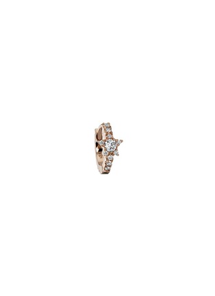 Main View - Click To Enlarge - MARIA TASH - 'Star Eternity' 18k rose gold single 6.5mm hoop earring