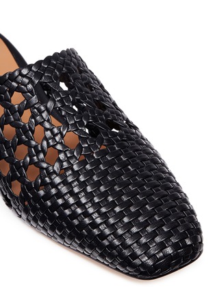 Detail View - Click To Enlarge - LOQ - 'Marti' macramé goat leather slides