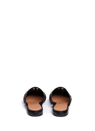 Back View - Click To Enlarge - LOQ - 'Marti' macramé goat leather slides