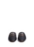 Front View - Click To Enlarge - LOQ - 'Marti' macramé goat leather slides