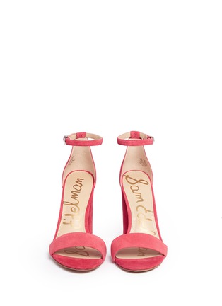 Front View - Click To Enlarge - SAM EDELMAN - 'Yaro' ankle strap suede sandals