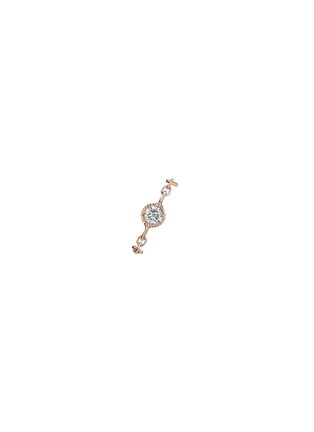 Main View - Click To Enlarge - MARIA TASH - 'Chain Orbit' diamond rose gold single link stud earring