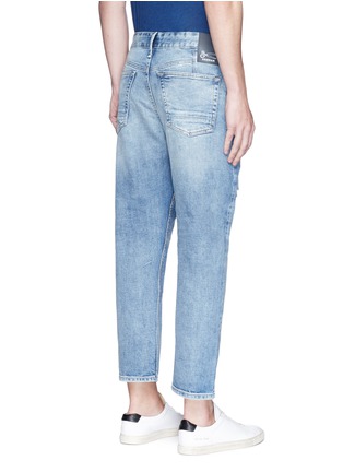 Back View - Click To Enlarge - DENHAM - Cropped ripped jeans
