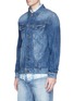 Front View - Click To Enlarge - DENHAM - 'Amsterdam' faded patch denim jacket