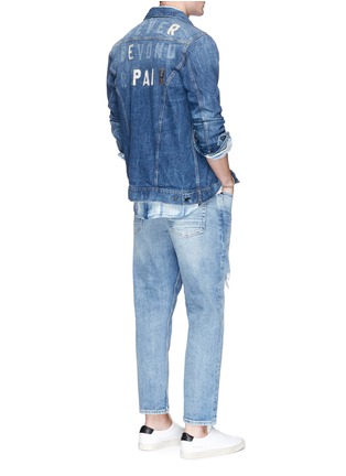 Figure View - Click To Enlarge - DENHAM - 'Amsterdam' faded patch denim jacket