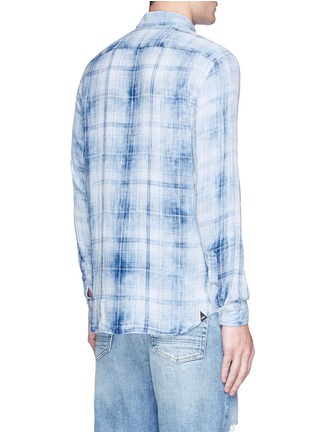 Back View - Click To Enlarge - DENHAM - Check plaid flannel shirt