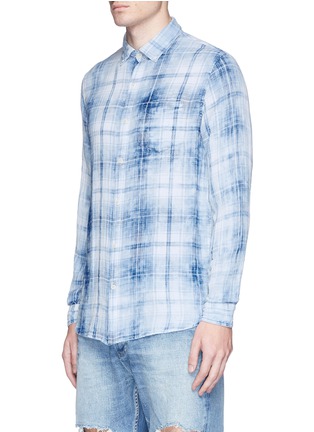 Front View - Click To Enlarge - DENHAM - Check plaid flannel shirt