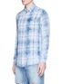 Front View - Click To Enlarge - DENHAM - Check plaid flannel shirt