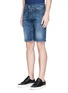 Front View - Click To Enlarge - DENHAM - 'Razor' slim fit denim shorts