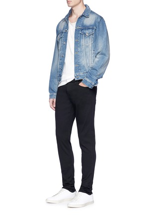 Figure View - Click To Enlarge - J BRAND - 'Tyler Taper' stretch raw jeans