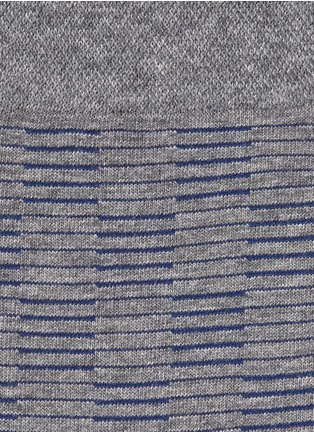 Detail View - Click To Enlarge - FALKE - 'Sensitive' stripe check crew socks