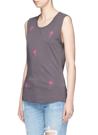Front View - Click To Enlarge - SANDRINE ROSE - x The Webster 'The Crew Tank' palm tree top