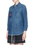Front View - Click To Enlarge - SANDRINE ROSE - x The Webster 'The Boyfriend Shirt' in denim