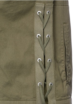 Detail View - Click To Enlarge - HELMUT LANG - Outseam lace twill jacket
