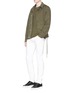 Figure View - Click To Enlarge - HELMUT LANG - Outseam lace twill jacket