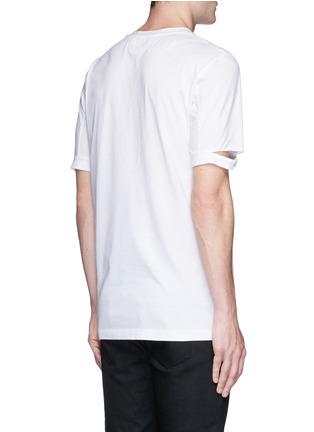 Back View - Click To Enlarge - HELMUT LANG - Cutout cuff T-shirt