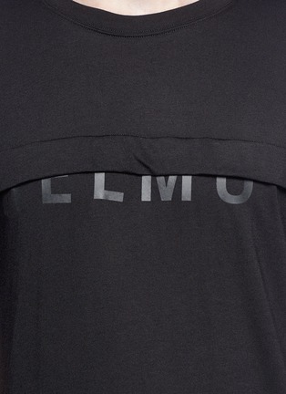 Detail View - Click To Enlarge - HELMUT LANG - Logo print layered T-shirt