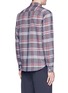 Back View - Click To Enlarge - THEORY - 'Rammy' check plaid linen-cotton shirt