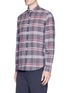 Front View - Click To Enlarge - THEORY - 'Rammy' check plaid linen-cotton shirt