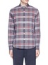 Main View - Click To Enlarge - THEORY - 'Rammy' check plaid linen-cotton shirt