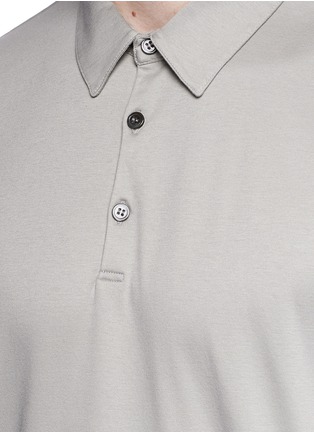 Detail View - Click To Enlarge - THEORY - Contrast stripe jersey polo shirt