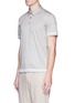 Front View - Click To Enlarge - THEORY - Contrast stripe jersey polo shirt