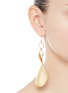 Front View - Click To Enlarge - MOUNSER - 'Lunar' 14k gold plated mismatched earrings