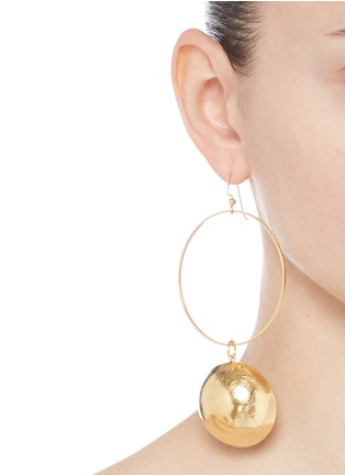 Figure View - Click To Enlarge - MOUNSER - 'Lunar' 14k gold plated mismatched earrings