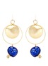 Main View - Click To Enlarge - MOUNSER - 'Yves' porcelain stone 14k gold plated hoop earrings