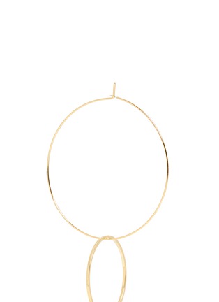 Detail View - Click To Enlarge - MOUNSER - 'Solar' 14k gold plated hoop mismatched earrings
