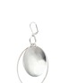 Detail View - Click To Enlarge - MOUNSER - 'Yves' porcelain stone silver plated hoop earrings