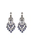 Main View - Click To Enlarge - AISHWARYA - Diamond kyanite gold alloy heart chandelier earrings