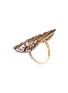  - AISHWARYA - Diamond gold alloy cutout teardrop full finger ring