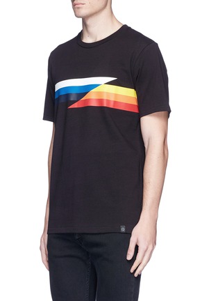 Front View - Click To Enlarge - RAG & BONE - 'Glitch' stripe print T-shirt