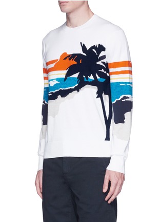 Front View - Click To Enlarge - RAG & BONE - 'Brody' palm tree intarsia sweater