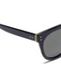 Detail View - Click To Enlarge - LINDA FARROW - Metal inset rim acetate D-frame sunglasses