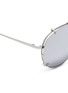 Detail View - Click To Enlarge - LINDA FARROW - 'Ayala' detachable clip-on titanium mirror aviator sunglasses