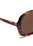 Detail View - Click To Enlarge - LINDA FARROW - Oversized tortoiseshell acetate square sunglasses