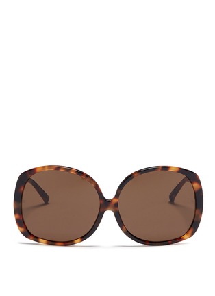 Main View - Click To Enlarge - LINDA FARROW - Oversized tortoiseshell acetate square sunglasses