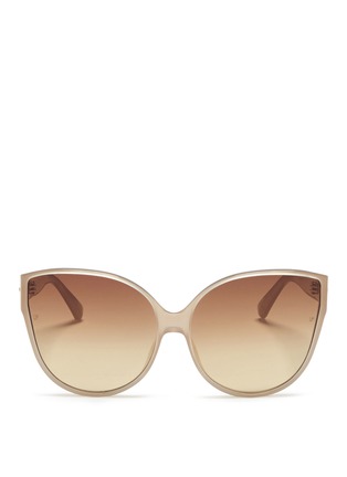 Main View - Click To Enlarge - LINDA FARROW - Oversized acetate cat eye sunglasses