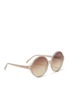 Figure View - Click To Enlarge - LINDA FARROW - 'Eden' oversized acetate round sunglasses