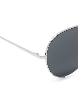 Detail View - Click To Enlarge - LINDA FARROW - Metal aviator sunglasses